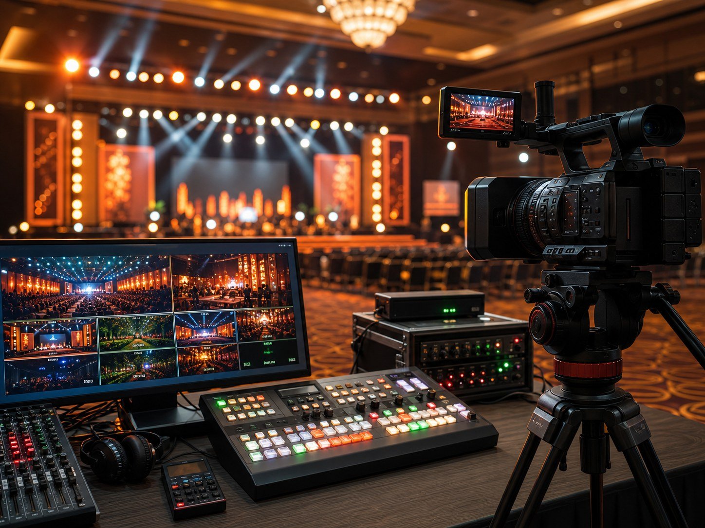 Professional live streaming setup
