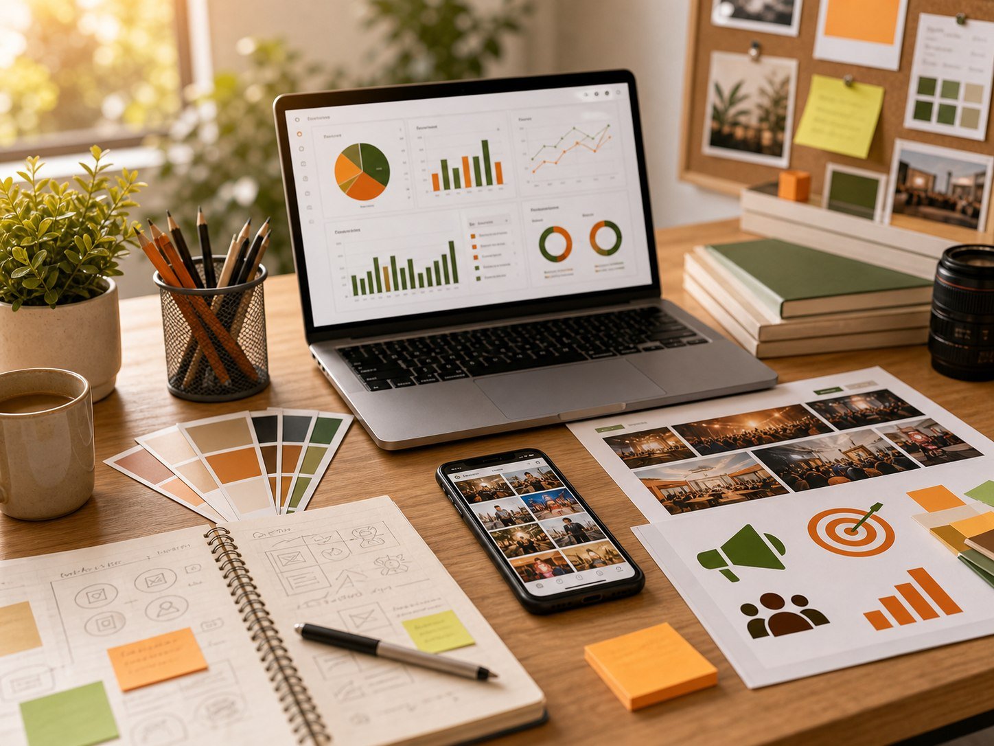 Digital marketing strategy workspace by OM Shreeja Digital