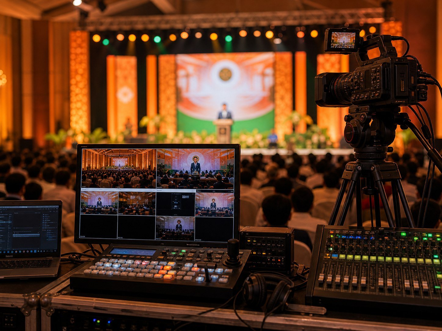Professional live streaming setup by OM Shreeja Digital