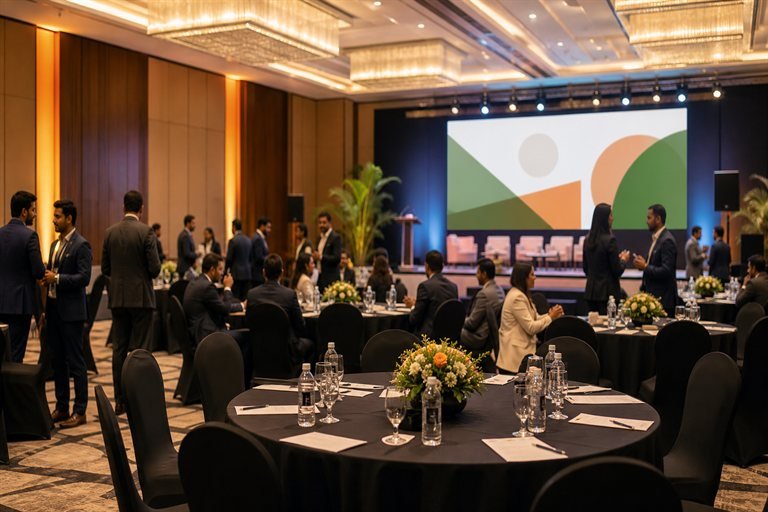 Premium corporate function setup