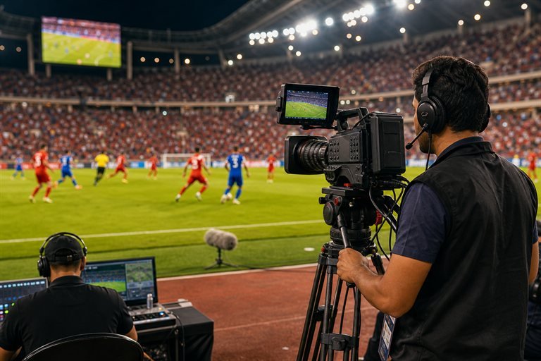 Sports event live camera coverage