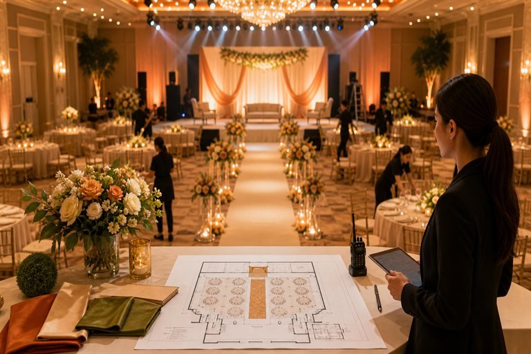 Elegant event venue setup